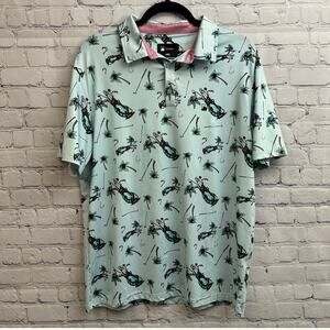 Flomotion Men's Light Blue Palm Trees Golf Bags All Over Print Size Large